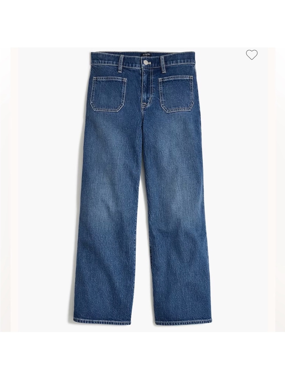 J.Crew Factory Wide-Leg Patch Pocket Jeans